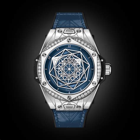 hublot big bang one click steel blue diamonds 39mm
